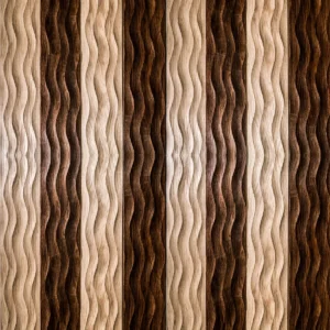panou decorativ din lemn de stejar mixt - Wave Collection - Thermowood