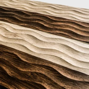 panou decorativ din lemn de stejar mixt - Wave Collection - Thermowood